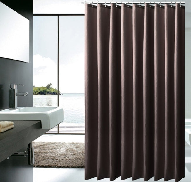 KTX-551955 Waterproof Brown Shower Partition Curtain - Various Sizes Available