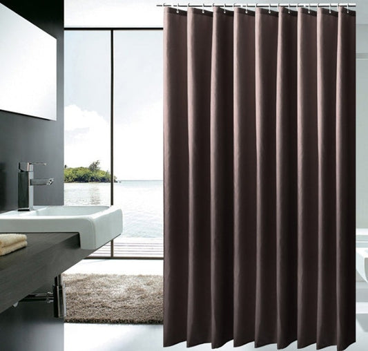 KTX-551955 Waterproof Brown Shower Partition Curtain - Various Sizes Available