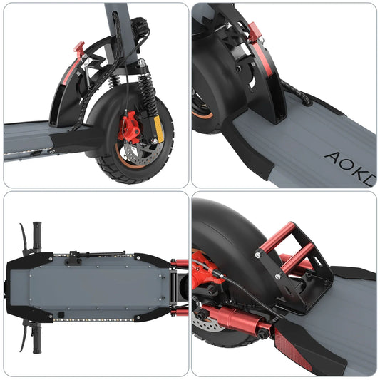 KTX-552275 Foldable 10-Inch Electric Scooter with 800W Motor, Max Speed 45 km/h, Dual Suspension, Lightweight & Waterproof for Youth and Adults