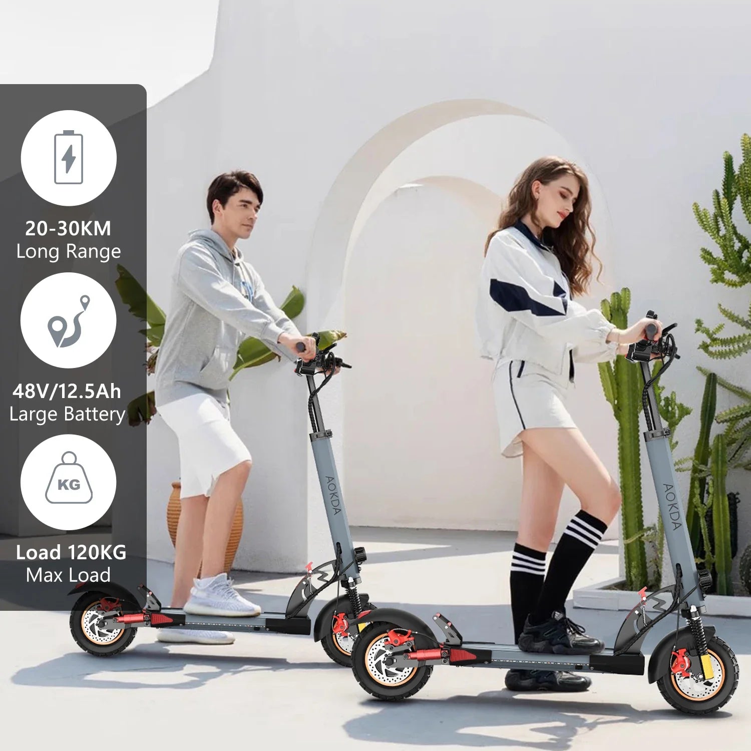 KTX-552275 Foldable 10-Inch Electric Scooter with 800W Motor, Max Speed 45 km/h, Dual Suspension, Lightweight & Waterproof for Youth and Adults