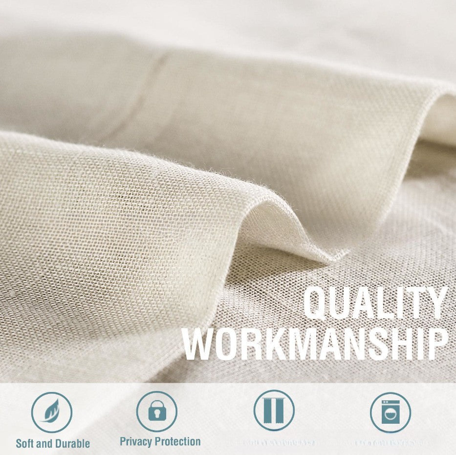 KTX-553107 Transparent Linen Yarn Curtain Window Screen - Semi-Sunshade in Various Colors and Styles