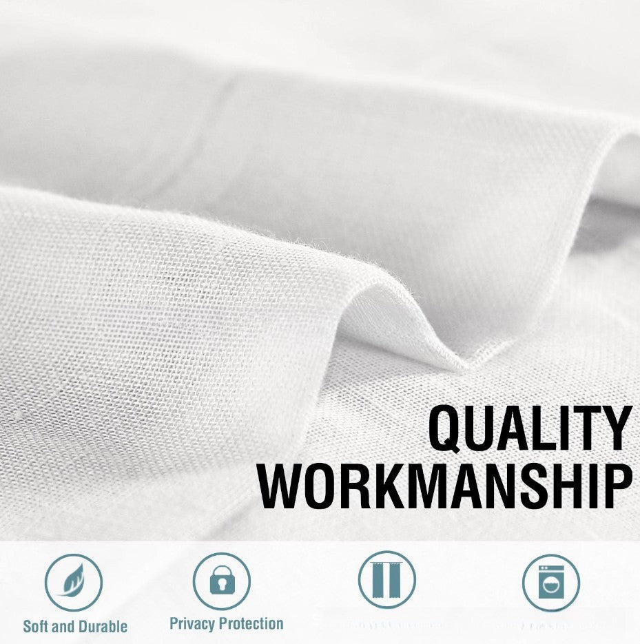 KTX-553107 Transparent Linen Yarn Curtain Window Screen - Semi-Sunshade in Various Colors and Styles