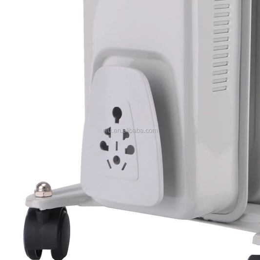 KTX-553171 Oil-Filled Radiator Heater with Adjustable Thermostat and Safety Features, 1500W Power, Portable for Indoor Use