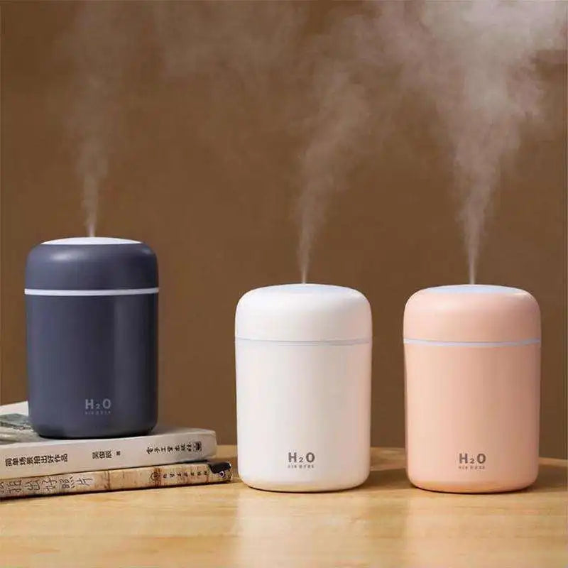 KTX-553747 Portable Mini USB Humidifier with LED Light and Essential Oil Diffuser, 300ml Aroma Spray for Home and Car