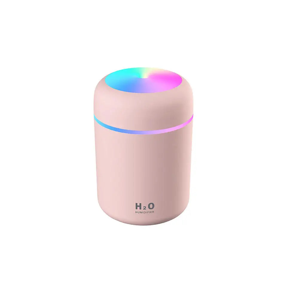 KTX-553747 Portable Mini USB Humidifier with LED Light and Essential Oil Diffuser, 300ml Aroma Spray for Home and Car