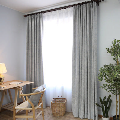 KTX-554259 Solid Color Modern Cotton Curtain Fabric for Versatile Window Treatments