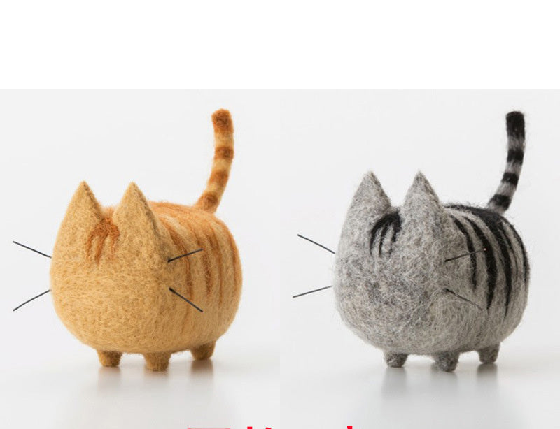 KTX-554387 DIY Cartoon Wool Felt Doll Kit with Accessories for Kids – Non-Finished Needle Felting Projects