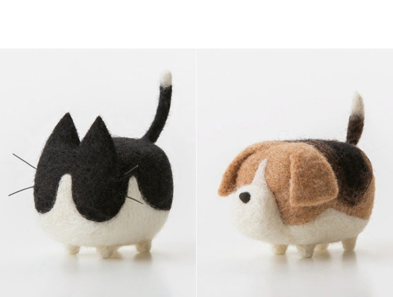 KTX-554387 DIY Cartoon Wool Felt Doll Kit with Accessories for Kids – Non-Finished Needle Felting Projects