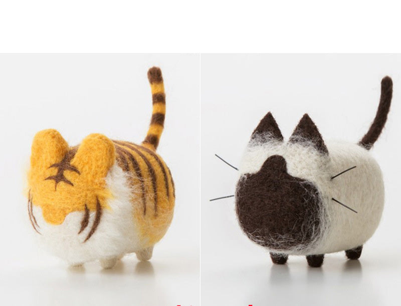 KTX-554387 DIY Cartoon Wool Felt Doll Kit with Accessories for Kids – Non-Finished Needle Felting Projects