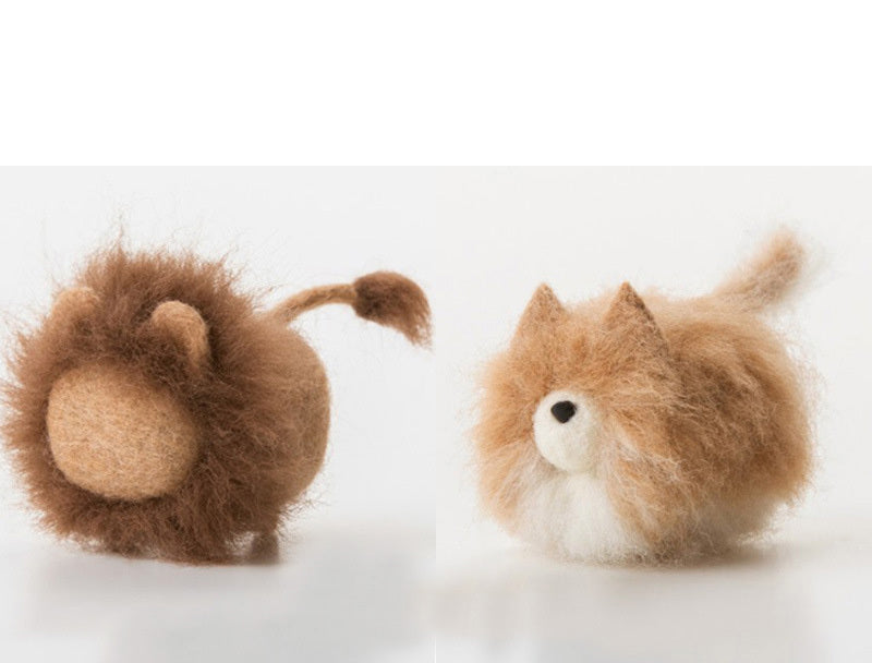 KTX-554387 DIY Cartoon Wool Felt Doll Kit with Accessories for Kids – Non-Finished Needle Felting Projects