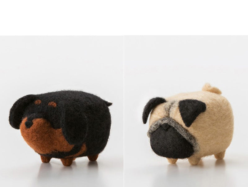 KTX-554387 DIY Cartoon Wool Felt Doll Kit with Accessories for Kids – Non-Finished Needle Felting Projects