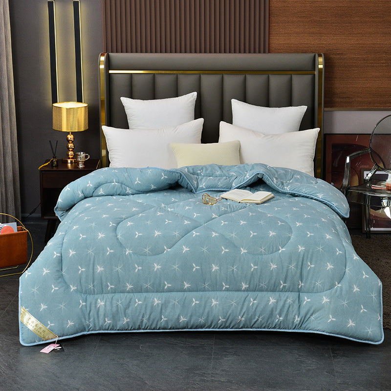 KTX-555539 Thickened Silk Floss Summer Blanket - Embossed & Printed Styles, Cotton Fabric, Various Sizes