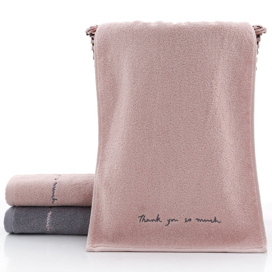 KTX-556435 Absorbent Cotton Face Wash Towel for Adults - Romantic Pink & Hazy Gray Options, 74x34 cm