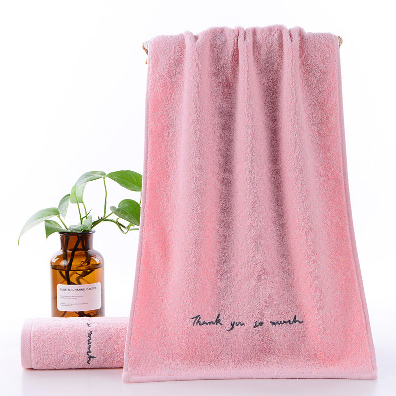KTX-556435 Absorbent Cotton Face Wash Towel for Adults - Romantic Pink & Hazy Gray Options, 74x34 cm