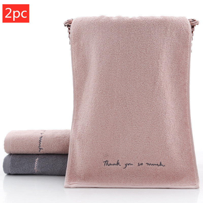 KTX-556435 Absorbent Cotton Face Wash Towel for Adults - Romantic Pink & Hazy Gray Options, 74x34 cm