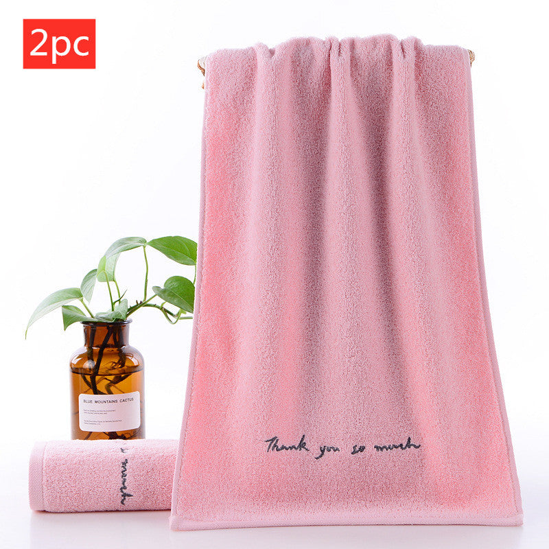 KTX-556435 Absorbent Cotton Face Wash Towel for Adults - Romantic Pink & Hazy Gray Options, 74x34 cm