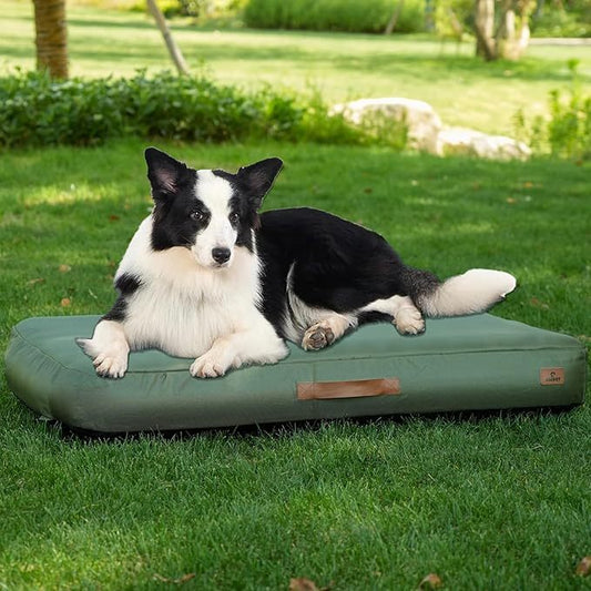 KTX-557139 Inflatable Waterproof Dog Bed with Non-slip Base and Easy Clean Oxford Fabric for Summer Travel