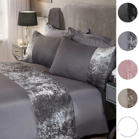 KTX-559635 Pressed Velvet Panel Duvet Cover Set in Modern Style - Multiple Sizes Available
