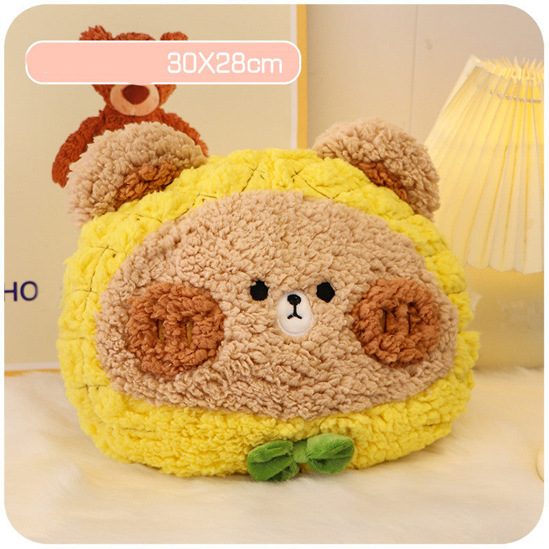 KTX-560467 Two-in-One Plush Throw Pillow & Small Blanket Set - Various Cute Designs