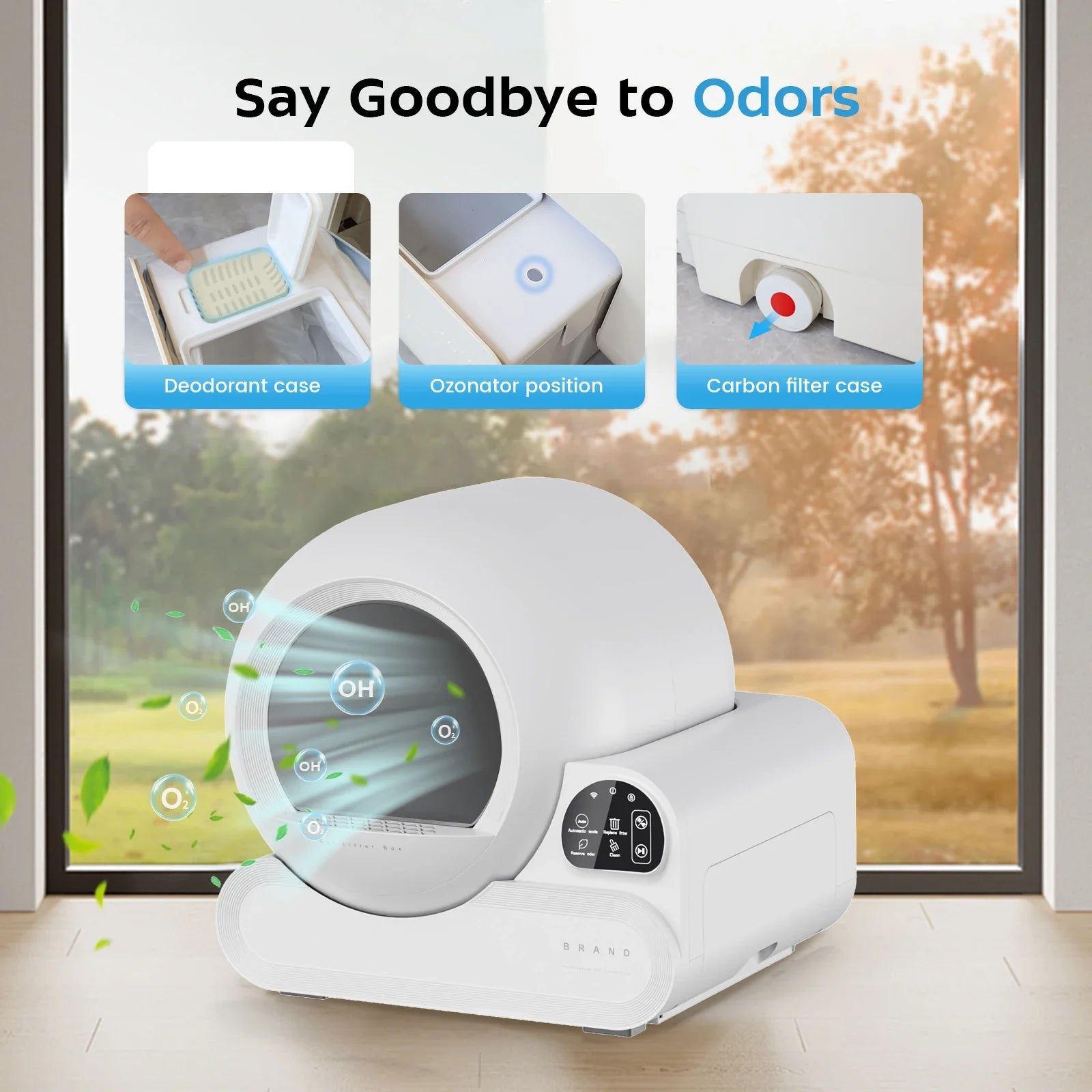 KTX-560595 Automatic Cat Litter Box with Tuya APP Control for Efficient Odor Management and Easy Cleaning