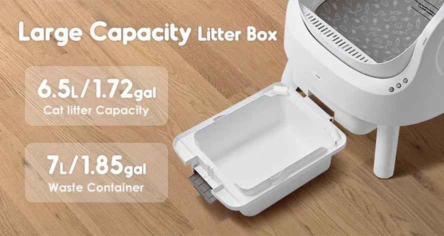 KTX-560915 Fully Automatic Cat Litter Box with Large Open Design for Effortless Cleaning