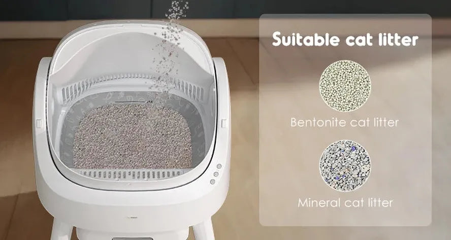 KTX-560915 Fully Automatic Cat Litter Box with Large Open Design for Effortless Cleaning
