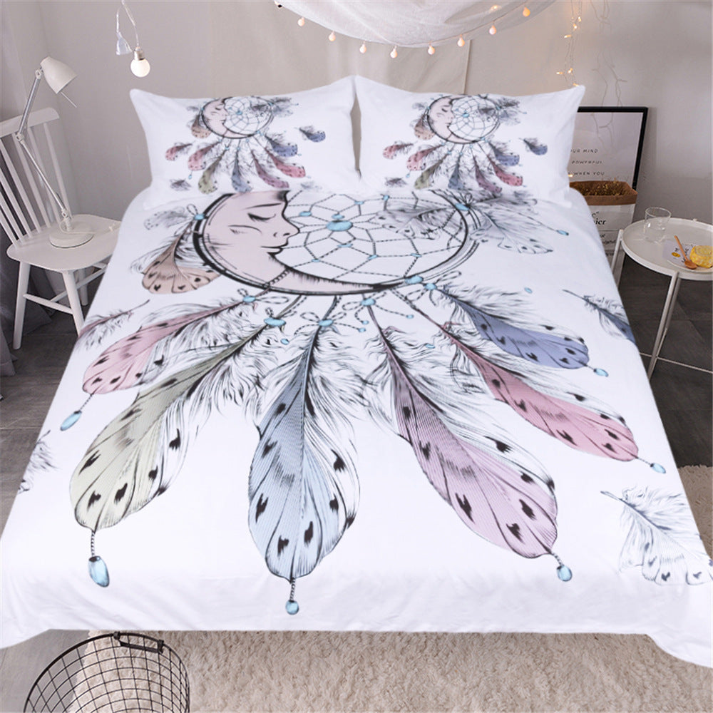 KTX-561299 Dream Catcher Four-Piece Quilt Set in Various Sizes with Coordinating Pillow Shams