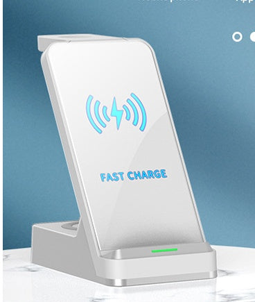 KTX-561363 Three-in-One Wireless Charger with USB Interface - Fast Charging in Black and White