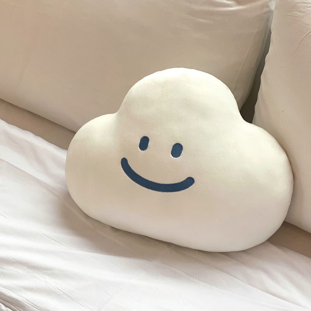 KTX-562771 Soft Cloud Pillow Cushion - White Plush Cushion in Fashion Casual Style, 40x33x15cm