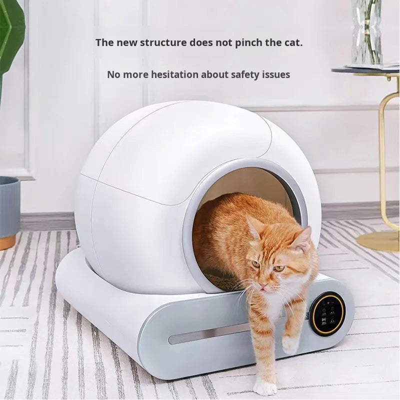 KTX-562899 Smart Automatic 65L Eco-Friendly Cat Litter Box with Deodorizing Feature