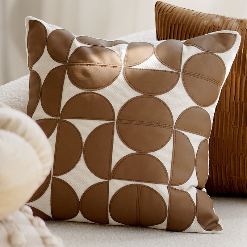 KTX-563411 Cream Color Advanced Retro Style Knotted Pillow Cover - Square, 45x45cm, Various Unique Patterns