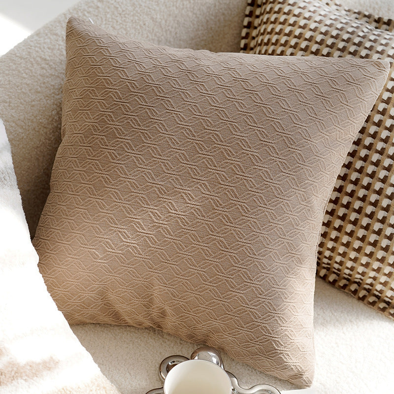 KTX-563411 Cream Color Advanced Retro Style Knotted Pillow Cover - Square, 45x45cm, Various Unique Patterns