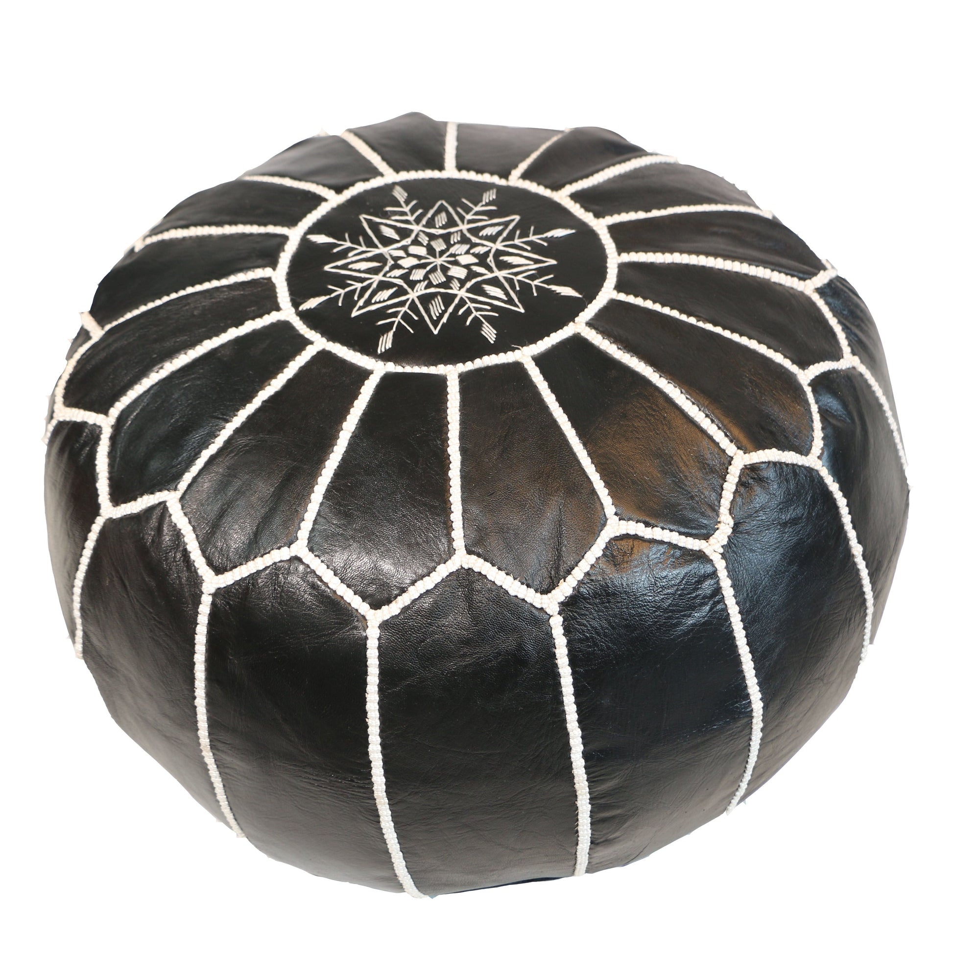 KTX-563539 Moroccan Hand-Embroidered Sheepskin Futon - 55" Diameter, American Country Style