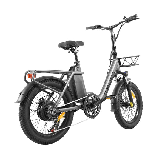 KTX-564307 Foldable Electric Bike with Torque Sensor, 750W Motor, 20" Fat Tires, 6-Speed, 48V 15AH Battery