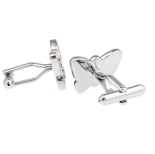 KTX-564435 European and American Style Copper Cuff Links with Opal Crystal Detail