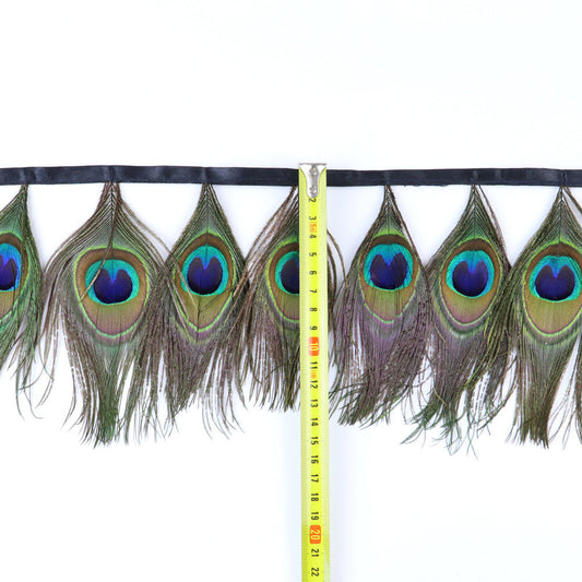 KTX-564691 Peacock Eye Feather Trim Lace Skirt for Fashion Accessories and DIY Projects