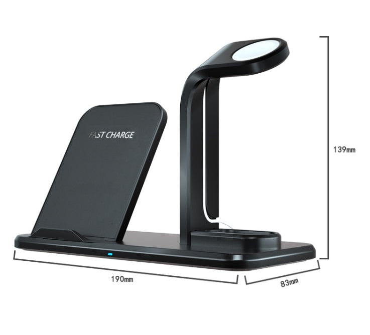 KTX-564819 Wireless Charging Stand with USB and Headphone Output, 10W Max Output, Compatible with Various Smartphones