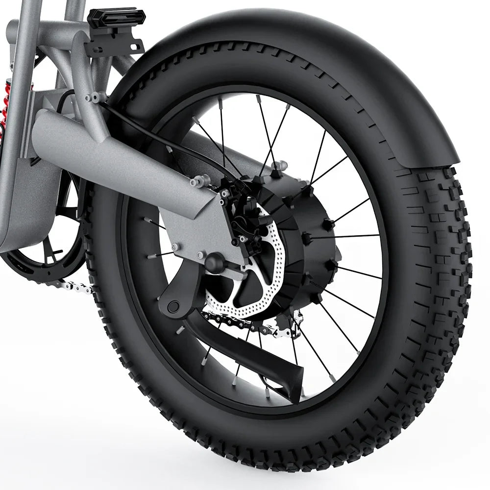 KTX-565459 COSWHEEL T20 Full Suspension 20" Fat Tire Electric Bike 500W 1000W 1500W with 7-Speed Gears and Lithium Battery