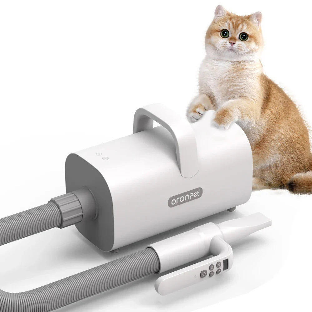 KTX-566163 Portable Stainless Steel Pet Hair Dryer and Grooming Kit with Brushes and Combs for Dogs and Cats