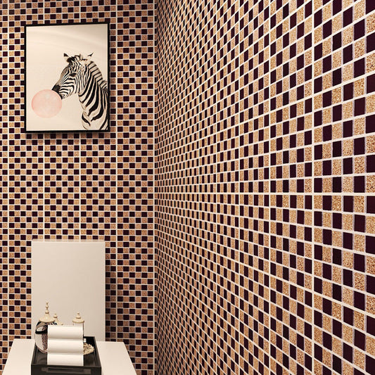 KTX-566611 Self-Adhesive PVC Mosaic Tile Stickers - Waterproof & Non-Slip Wall and Floor Decor, 10x10cm / 15x15cm, Eco-Friendly