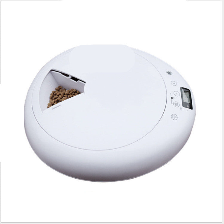 KTX-566675 Pet Six-Hole Smart Timing Feeder Dog Timing Quantitative Voice Reminder Cat Automatic Feeder
