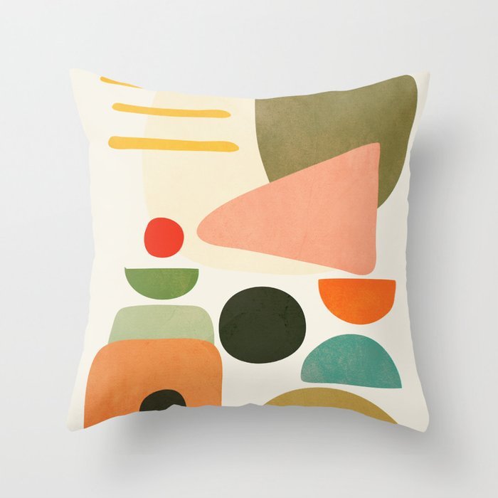 KTX-566739 Geometric Pattern Peach Skin Pillowcase – Nordic Style 45x45cm