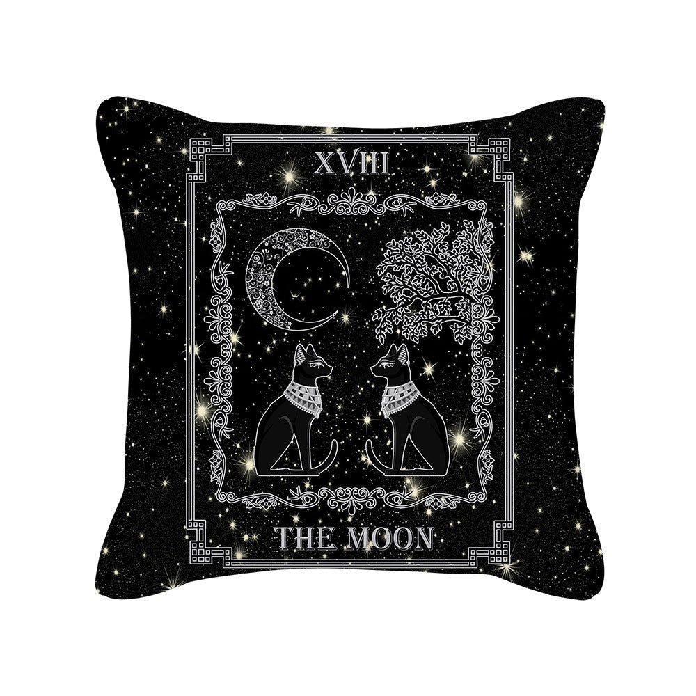 KTX-567891 Silver Grey Geometric Print Square Throw Pillow Cover in Brushed Polyester