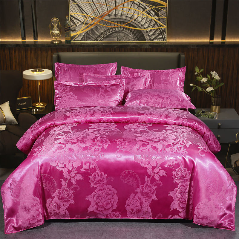 KTX-568019 Elegant Jacquard Quilt Cover in Various Floral Designs – Single & Double Sizes Available