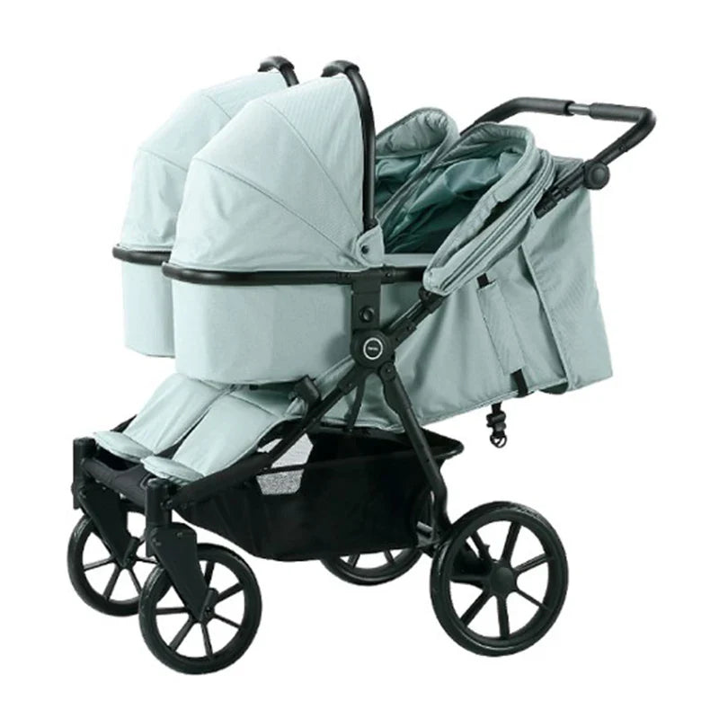 KTX-568403 Terrain Double Stroller for Newborn and Toddler | Compatible with Major Infant Car Seat Brands