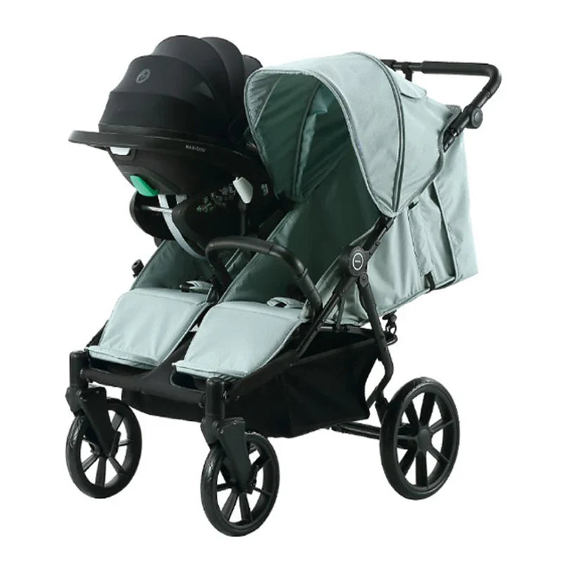 KTX-568403 Terrain Double Stroller for Newborn and Toddler | Compatible with Major Infant Car Seat Brands