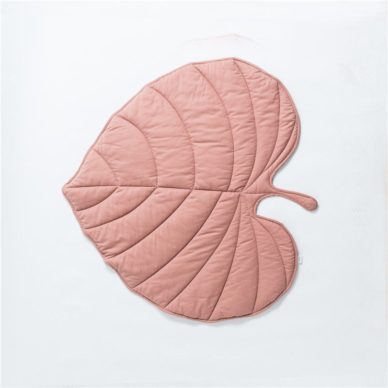KTX-568531 Multifunctional Leaf-Shaped Floor Mat - Soft Cotton Carpet for Children