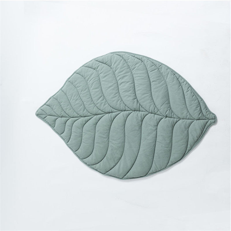 KTX-568531 Multifunctional Leaf-Shaped Floor Mat - Soft Cotton Carpet for Children