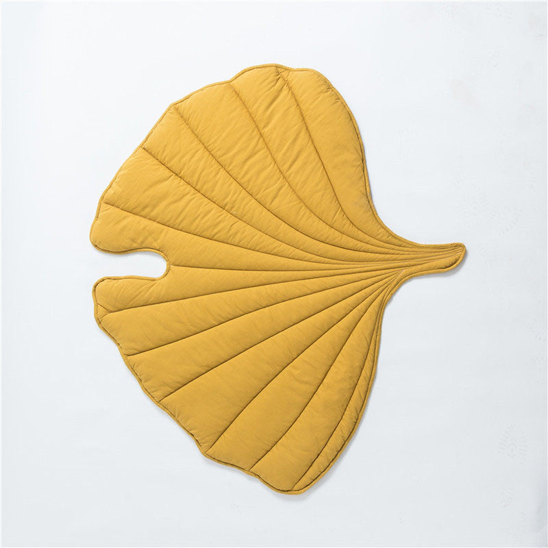 KTX-568531 Multifunctional Leaf-Shaped Floor Mat - Soft Cotton Carpet for Children