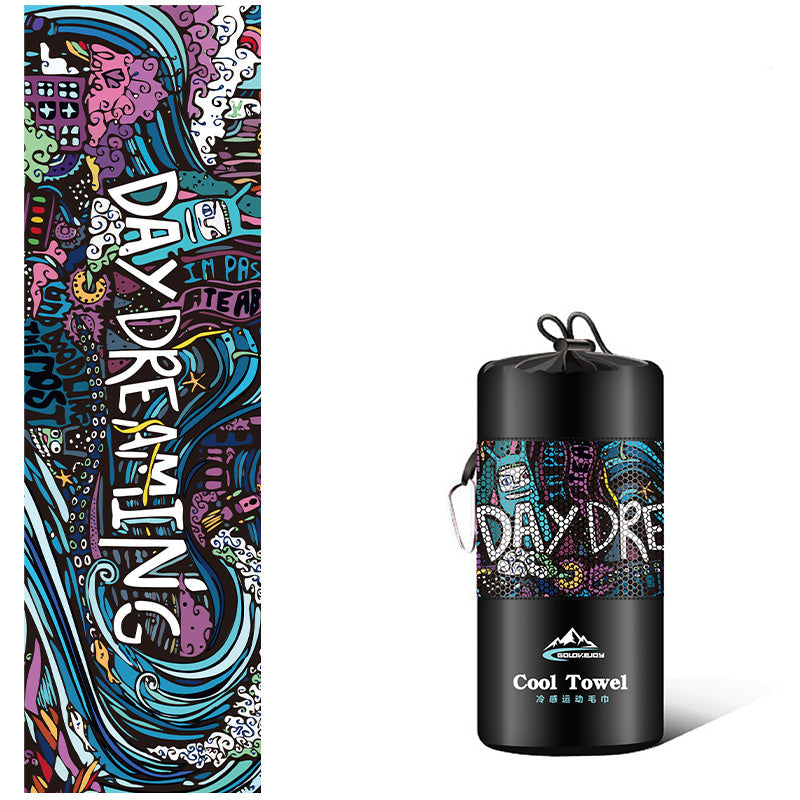 KTX-568787 Superfine Fiber Sports Sweat Towel - 100x30cm, Lightweight and Quick Drying, Unisex, 10 Colors Available